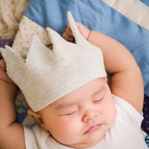 Seed Baby gray sweater knit crown baby headband - Picture 1 of 5
